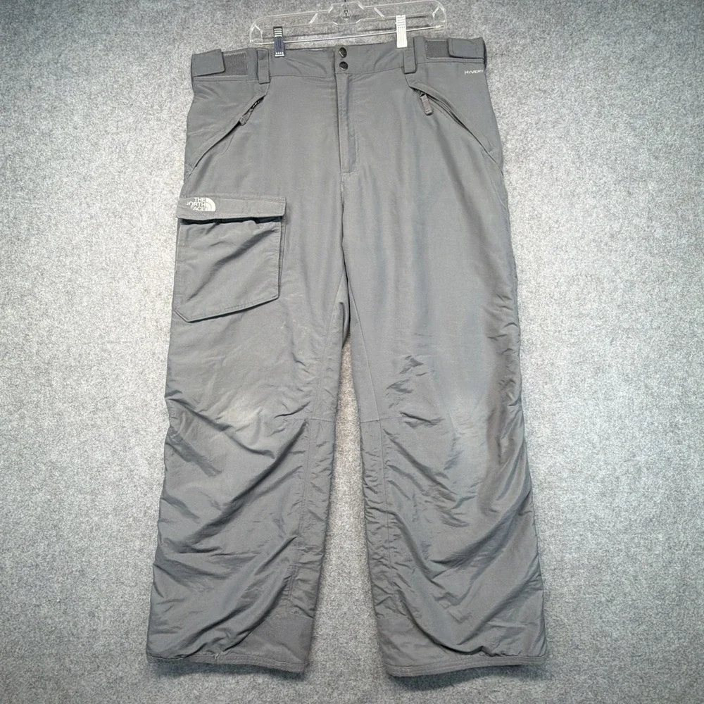 North Face Hyvent Ski Snow Cargo Pants Men's XL Gray Snowboard Baggy Sportswear